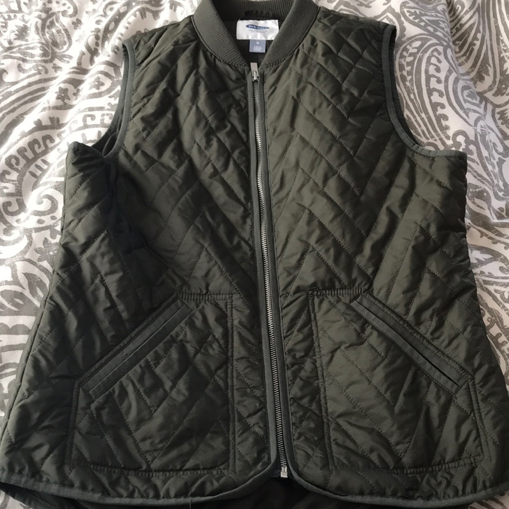 Old navy green zip vest